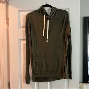 Casual Green hooded pullover